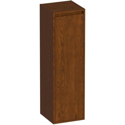 Brauer Adore - Hoge Kast - 120 cm - 1 Deur - Greeploos - Rechtsdraaiend - Lamellen Eiken Bruin Brauer Adore - Hoge Kast - 120 cm - 1 Deur - Greeploos - Rechtsdraaiend - Lamellen Eiken Bruin