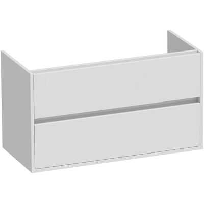 Brauer Adore - Onderkast - 100 cm - met 2 Softclose Lades Greeploos en 1 Sifon Uitsparing - Hoogglans Wit Brauer Adore - Onderkast - 100 cm - met 2 Softclose Lades Greeploos en 1 Sifon Uitsparing - Hoogglans Wit