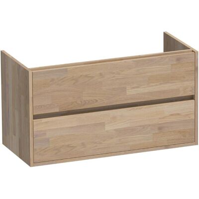Brauer Adore - Onderkast - 100 cm - met 2 Softclose Lades Greeploos en 1 Sifon Uitsparing - Vingerlas Eiken Grijs Brauer Adore - Onderkast - 100 cm - met 2 Softclose Lades Greeploos en 1 Sifon Uitsparing - Vingerlas Eiken Grijs