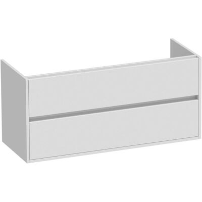Brauer Adore - Onderkast - 120 cm - met 2 Softclose Lades Greeploos en 1 Sifon Uitsparing - Hoogglans Wit Brauer Adore - Onderkast - 120 cm - met 2 Softclose Lades Greeploos en 1 Sifon Uitsparing - Hoogglans Wit
