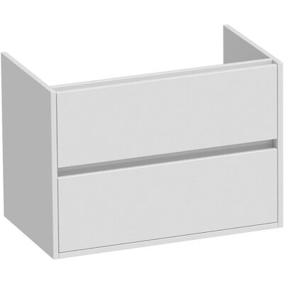 Brauer Adore - Onderkast - 80 cm - met 2 Softclose Lades Greeploos en 1 Sifon Uitsparing - Hoogglans Wit Brauer Adore - Onderkast - 80 cm - met 2 Softclose Lades Greeploos en 1 Sifon Uitsparing - Hoogglans Wit