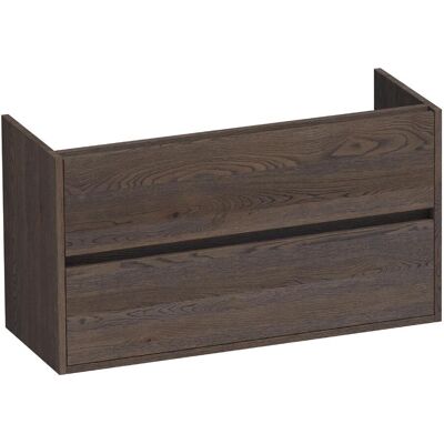 Brauer Adore - Onderkast Ondiep - 100 cm - met 2 Softclose Lades Greeploos en 1 Sifon Uitsparing - Lamellen Eiken Zwart Brauer Adore - Onderkast Ondiep - 100 cm - met 2 Softclose Lades Greeploos en 1 Sifon Uitsparing - Lamellen Eiken Zwart
