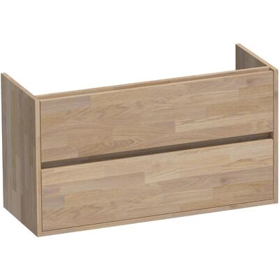 Brauer Adore - Onderkast Ondiep - 100 cm - met 2 Softclose Lades Greeploos en 1 Sifon Uitsparing - Vingerlas Eiken Grijs Brauer Adore - Onderkast Ondiep - 100 cm - met 2 Softclose Lades Greeploos en 1 Sifon Uitsparing - Vingerlas Eiken Grijs
