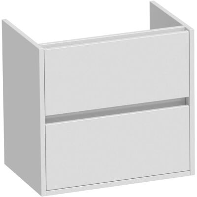 Brauer Adore - Onderkast Ondiep - 60 cm - met 2 Softclose Lades Greeploos en 1 Sifon Uitsparing - Hoogglans Wit Brauer Adore - Onderkast Ondiep - 60 cm - met 2 Softclose Lades Greeploos en 1 Sifon Uitsparing - Hoogglans Wit