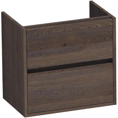 Brauer Adore - Onderkast Ondiep - 60 cm - met 2 Softclose Lades Greeploos en 1 Sifon Uitsparing - Lamellen Eiken Zwart Brauer Adore - Onderkast Ondiep - 60 cm - met 2 Softclose Lades Greeploos en 1 Sifon Uitsparing - Lamellen Eiken Zwart