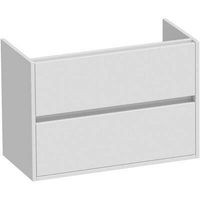 Brauer Adore - Onderkast Ondiep - 80 cm - met 2 Softclose Lades Greeploos en 1 Sifon Uitsparing - Hoogglans Wit Brauer Adore - Onderkast Ondiep - 80 cm - met 2 Softclose Lades Greeploos en 1 Sifon Uitsparing - Hoogglans Wit