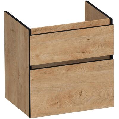 Brauer Delight Edge - Onderkast - 60 cm - met 2 Softclose Lades Greeploos en 1 Sifon Uitsparing - Forest Tan Brauer Delight Edge - Onderkast - 60 cm - met 2 Softclose Lades Greeploos en 1 Sifon Uitsparing - Forest Tan