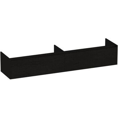 Brauer Embrace - Onderkast - 200 cm - met 2 Softclose Lades Greeploos en 2 Sifon Uitsparingen - Timber Black Brauer Embrace - Onderkast - 200 cm - met 2 Softclose Lades Greeploos en 2 Sifon Uitsparingen - Timber Black