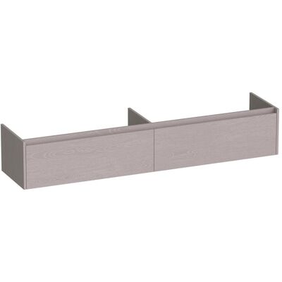 Brauer Embrace - Onderkast - 200 cm - met 2 Softclose Lades Greeploos en 2 Sifon Uitsparingen - Timber Greige Brauer Embrace - Onderkast - 200 cm - met 2 Softclose Lades Greeploos en 2 Sifon Uitsparingen - Timber Greige