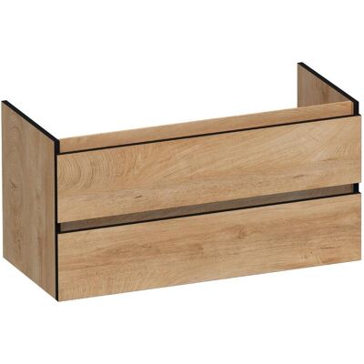 Brauer Joy Edge - Onderkast - 100 cm - met 2 Softclose Lades Greeploos en 1 Sifon Uitsparing - Forest Tan Brauer Joy Edge - Onderkast - 100 cm - met 2 Softclose Lades Greeploos en 1 Sifon Uitsparing - Forest Tan