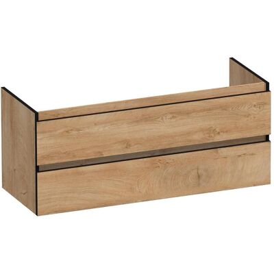 Brauer Joy Edge - Onderkast - 120 cm - met 2 Softclose Lades Greeploos en 1 Sifon Uitsparing - Forest Tan Brauer Joy Edge - Onderkast - 120 cm - met 2 Softclose Lades Greeploos en 1 Sifon Uitsparing - Forest Tan