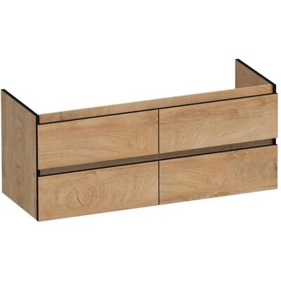 Brauer Joy Edge - Onderkast - 120 cm - met 4 Softclose Lades Greeploos en 2 Sifon Uitsparingen - Forest Tan Brauer Joy Edge - Onderkast - 120 cm - met 4 Softclose Lades Greeploos en 2 Sifon Uitsparingen - Forest Tan