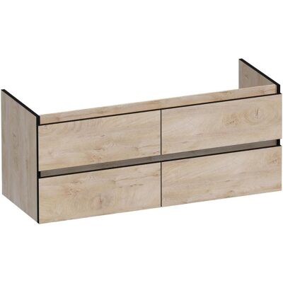 Brauer Joy Edge - Onderkast - 120 cm - met 4 Softclose Lades Greeploos en 2 Sifon Uitsparingen - Forest Wheat Brauer Joy Edge - Onderkast - 120 cm - met 4 Softclose Lades Greeploos en 2 Sifon Uitsparingen - Forest Wheat
