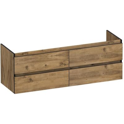 Brauer Joy Edge - Onderkast - 140 cm - met 4 Softclose Lades Greeploos en 2 Sifon Uitsparingen - Chateau Brauer Joy Edge - Onderkast - 140 cm - met 4 Softclose Lades Greeploos en 2 Sifon Uitsparingen - Chateau