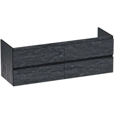 Brauer Joy Edge - Onderkast - 140 cm - met 4 Softclose Lades Greeploos en 2 Sifon Uitsparingen - Damascus Brauer Joy Edge - Onderkast - 140 cm - met 4 Softclose Lades Greeploos en 2 Sifon Uitsparingen - Damascus