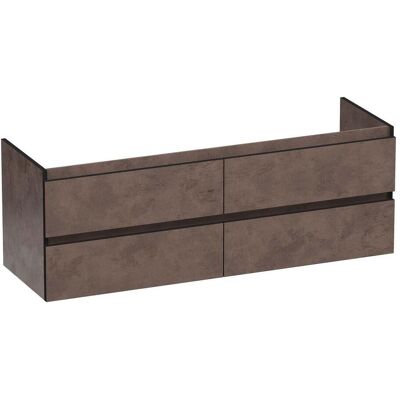 Brauer Joy Edge - Onderkast - 140 cm - met 4 Softclose Lades Greeploos en 2 Sifon Uitsparingen - Erosion Brauer Joy Edge - Onderkast - 140 cm - met 4 Softclose Lades Greeploos en 2 Sifon Uitsparingen - Erosion