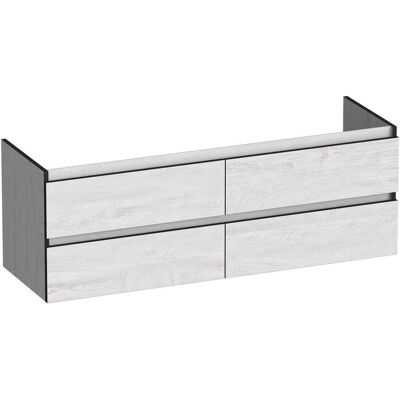 Brauer Joy Edge - Onderkast - 140 cm - met 4 Softclose Lades Greeploos en 2 Sifon Uitsparingen - Forest Seashell Brauer Joy Edge - Onderkast - 140 cm - met 4 Softclose Lades Greeploos en 2 Sifon Uitsparingen - Forest Seashell