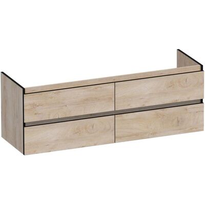 Brauer Joy Edge - Onderkast - 140 cm - met 4 Softclose Lades Greeploos en 2 Sifon Uitsparingen - Forest Wheat Brauer Joy Edge - Onderkast - 140 cm - met 4 Softclose Lades Greeploos en 2 Sifon Uitsparingen - Forest Wheat