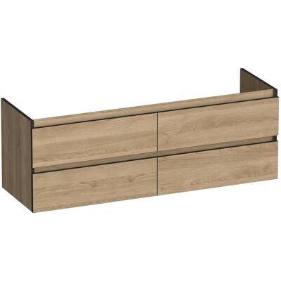 Brauer Joy Edge - Onderkast - 140 cm - met 4 Softclose Lades Greeploos en 2 Sifon Uitsparingen - Sunlit Brauer Joy Edge - Onderkast - 140 cm - met 4 Softclose Lades Greeploos en 2 Sifon Uitsparingen - Sunlit