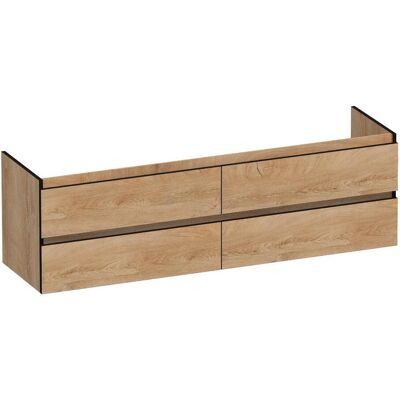 Brauer Joy Edge - Onderkast - 160 cm - met 4 Softclose Lades Greeploos en 2 Sifon Uitsparingen - Forest Tan Brauer Joy Edge - Onderkast - 160 cm - met 4 Softclose Lades Greeploos en 2 Sifon Uitsparingen - Forest Tan