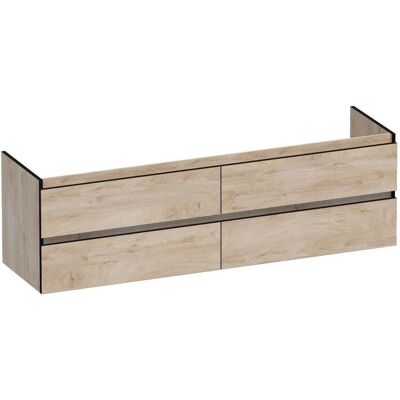 Brauer Joy Edge - Onderkast - 160 cm - met 4 Softclose Lades Greeploos en 2 Sifon Uitsparingen - Forest Wheat Brauer Joy Edge - Onderkast - 160 cm - met 4 Softclose Lades Greeploos en 2 Sifon Uitsparingen - Forest Wheat