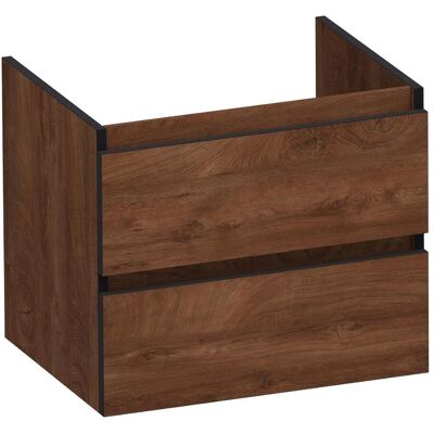 Brauer Joy Edge Onderkast 60 cm - met 2 Softclose Lades Greeploos en 1 Sifon Uitsparing - Forest Cacao Brauer Joy Edge Onderkast 60 cm - met 2 Softclose Lades Greeploos en 1 Sifon Uitsparing - Forest Cacao
