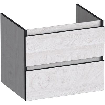 Brauer Joy Edge Onderkast 60 cm - met 2 Softclose Lades Greeploos en 1 Sifon Uitsparing - Forest Seashell Brauer Joy Edge Onderkast 60 cm - met 2 Softclose Lades Greeploos en 1 Sifon Uitsparing - Forest Seashell