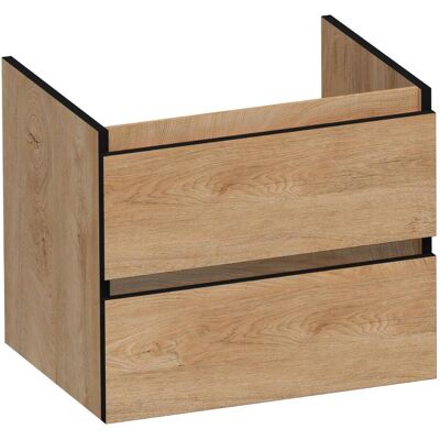 Brauer Joy Edge Onderkast 60 cm - met 2 Softclose Lades Greeploos en 1 Sifon Uitsparing - Forest Tan Brauer Joy Edge Onderkast 60 cm - met 2 Softclose Lades Greeploos en 1 Sifon Uitsparing - Forest Tan