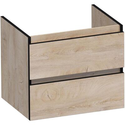 Brauer Joy Edge Onderkast 60 cm - met 2 Softclose Lades Greeploos en 1 Sifon Uitsparing - Forest Wheat Brauer Joy Edge Onderkast 60 cm - met 2 Softclose Lades Greeploos en 1 Sifon Uitsparing - Forest Wheat