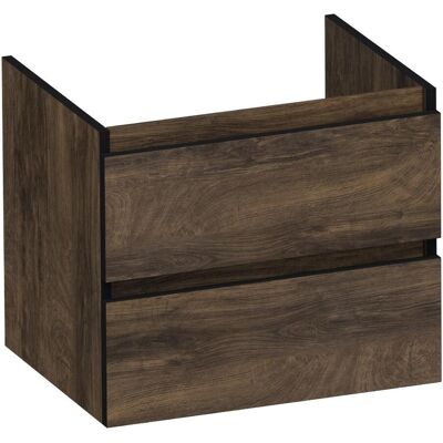 Brauer Joy Edge Onderkast 60 cm - met 2 Softclose Lades Greeploos en 1 Sifon Uitsparing - Grove Brauer Joy Edge Onderkast 60 cm - met 2 Softclose Lades Greeploos en 1 Sifon Uitsparing - Grove