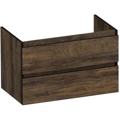 Brauer Joy Edge Onderkast 80 cm - met 2 Softclose Lades Greeploos en 1 Sifon Uitsparing - Grove Brauer Joy Edge Onderkast 80 cm - met 2 Softclose Lades Greeploos en 1 Sifon Uitsparing - Grove