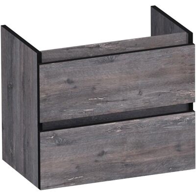 Brauer Joy Edge - Onderkast Ondiep - 60 cm - met 2 Softclose Lades Greeploos en 1 Sifon Uitsparing - Driftwood Brauer Joy Edge - Onderkast Ondiep - 60 cm - met 2 Softclose Lades Greeploos en 1 Sifon Uitsparing - Driftwood