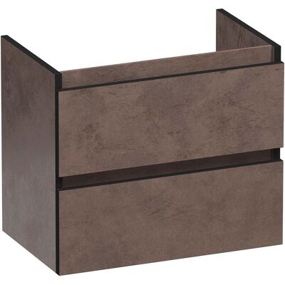 Brauer Joy Edge - Onderkast Ondiep - 60 cm - met 2 Softclose Lades Greeploos en 1 Sifon Uitsparing - Erosion Brauer Joy Edge - Onderkast Ondiep - 60 cm - met 2 Softclose Lades Greeploos en 1 Sifon Uitsparing - Erosion