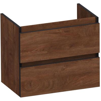 Brauer Joy Edge - Onderkast Ondiep - 60 cm - met 2 Softclose Lades Greeploos en 1 Sifon Uitsparing - Forest Cacao Brauer Joy Edge - Onderkast Ondiep - 60 cm - met 2 Softclose Lades Greeploos en 1 Sifon Uitsparing - Forest Cacao