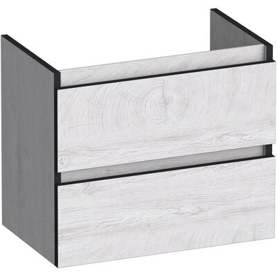 Brauer Joy Edge - Onderkast Ondiep - 60 cm - met 2 Softclose Lades Greeploos en 1 Sifon Uitsparing - Forest Seashell Brauer Joy Edge - Onderkast Ondiep - 60 cm - met 2 Softclose Lades Greeploos en 1 Sifon Uitsparing - Forest Seashell