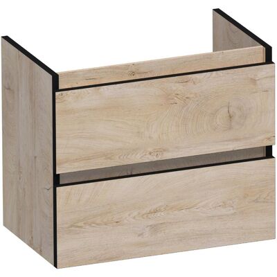 Brauer Joy Edge - Onderkast Ondiep - 60 cm - met 2 Softclose Lades Greeploos en 1 Sifon Uitsparing - Forest Wheat Brauer Joy Edge - Onderkast Ondiep - 60 cm - met 2 Softclose Lades Greeploos en 1 Sifon Uitsparing - Forest Wheat