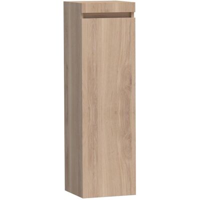 Brauer Joy - Hoge Kast - 120 cm - 1 Deur - Greeploos - Linksdraaiend - Lamellen Eiken Naturel Brauer Joy - Hoge Kast - 120 cm - 1 Deur - Greeploos - Linksdraaiend - Lamellen Eiken Naturel