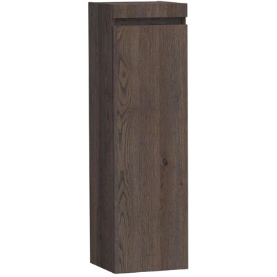 Brauer Joy - Hoge Kast - 120 cm - 1 Deur - Greeploos - Linksdraaiend - Lamellen Eiken Zwart Brauer Joy - Hoge Kast - 120 cm - 1 Deur - Greeploos - Linksdraaiend - Lamellen Eiken Zwart