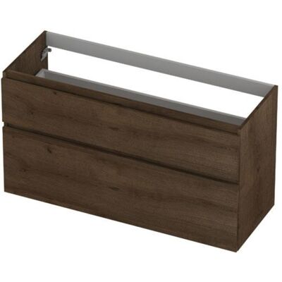 INK - Onderkast 2 Laden Greeploos Fineer Eiken met Houten Keerlijst A-symmetrisch - 1200x450x650 Mm - Chocolate Fineer INK - Onderkast 2 Laden Greeploos Fineer Eiken met Houten Keerlijst A-symmetrisch - 1200x450x650 Mm - Chocolate Fineer