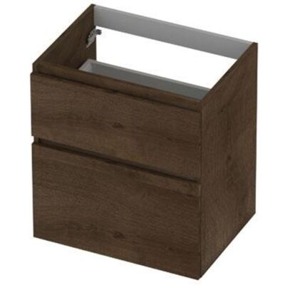 INK - Onderkast 2 Laden Greeploos Fineer Eiken met Houten Keerlijst A-symmetrisch - 600x450x650 Mm - Chocolate Fineer INK - Onderkast 2 Laden Greeploos Fineer Eiken met Houten Keerlijst A-symmetrisch - 600x450x650 Mm - Chocolate Fineer
