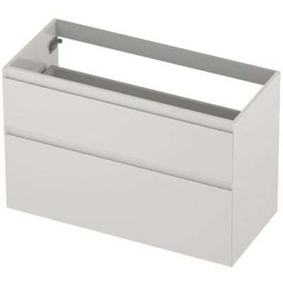 INK - Onderkast 2 Laden Greeploos Gelakt 45gr A-symmetrisch - 1000x450x650 Mm - Hoogglans Wit INK - Onderkast 2 Laden Greeploos Gelakt 45gr A-symmetrisch - 1000x450x650 Mm - Hoogglans Wit