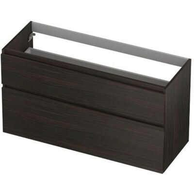 INK - Onderkast 2 Laden Greeploos Hout Decor met Houten Keerlijst A-symmetrisch - 1200x450x650 Mm - Intens Eiken INK - Onderkast 2 Laden Greeploos Hout Decor met Houten Keerlijst A-symmetrisch - 1200x450x650 Mm - Intens Eiken