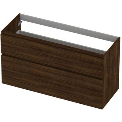 INK - Onderkast 2 Laden Greeploos Hout Decor met Houten Keerlijst A-symmetrisch - 1200x450x650 Mm - Koper Eiken INK - Onderkast 2 Laden Greeploos Hout Decor met Houten Keerlijst A-symmetrisch - 1200x450x650 Mm - Koper Eiken