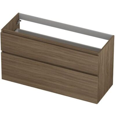 INK - Onderkast 2 Laden Greeploos Hout Decor met Houten Keerlijst A-symmetrisch - 1200x450x650 Mm - Zuiver Eiken INK - Onderkast 2 Laden Greeploos Hout Decor met Houten Keerlijst A-symmetrisch - 1200x450x650 Mm - Zuiver Eiken