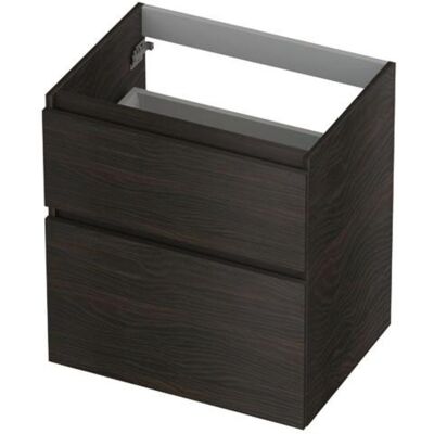 INK - Onderkast 2 Laden Greeploos Hout Decor met Houten Keerlijst A-symmetrisch - 600x450x650 Mm - Intens Eiken INK - Onderkast 2 Laden Greeploos Hout Decor met Houten Keerlijst A-symmetrisch - 600x450x650 Mm - Intens Eiken