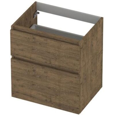 INK - Onderkast 2 Laden Greeploos Hout Decor met Houten Keerlijst A-symmetrisch - 600x450x650 Mm - Naturel Eiken INK - Onderkast 2 Laden Greeploos Hout Decor met Houten Keerlijst A-symmetrisch - 600x450x650 Mm - Naturel Eiken
