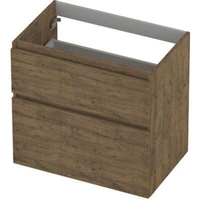 INK - Onderkast 2 Laden Greeploos Hout Decor met Houten Keerlijst A-symmetrisch - 700x450x650 Mm - Naturel Eiken INK - Onderkast 2 Laden Greeploos Hout Decor met Houten Keerlijst A-symmetrisch - 700x450x650 Mm - Naturel Eiken