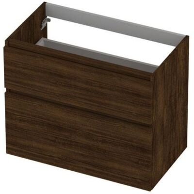 INK - Onderkast 2 Laden Greeploos Hout Decor met Houten Keerlijst A-symmetrisch - 800x450x650 Mm - Koper Eiken INK - Onderkast 2 Laden Greeploos Hout Decor met Houten Keerlijst A-symmetrisch - 800x450x650 Mm - Koper Eiken