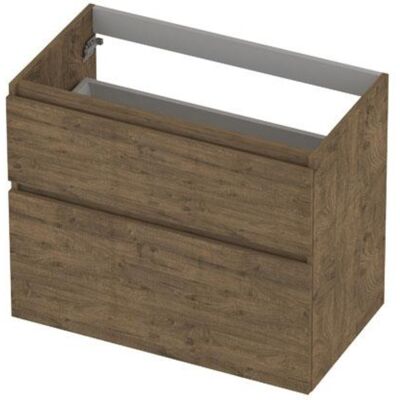 INK - Onderkast 2 Laden Greeploos Hout Decor met Houten Keerlijst A-symmetrisch - 800x450x650 Mm - Naturel Eiken INK - Onderkast 2 Laden Greeploos Hout Decor met Houten Keerlijst A-symmetrisch - 800x450x650 Mm - Naturel Eiken