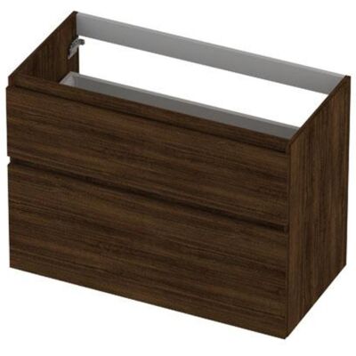 INK - Onderkast 2 Laden Greeploos Hout Decor met Houten Keerlijst A-symmetrisch - 900x450x650 Mm - Koper Eiken INK - Onderkast 2 Laden Greeploos Hout Decor met Houten Keerlijst A-symmetrisch - 900x450x650 Mm - Koper Eiken